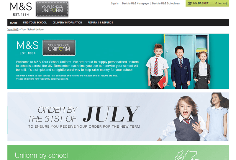 M&S Your School Uniform project image